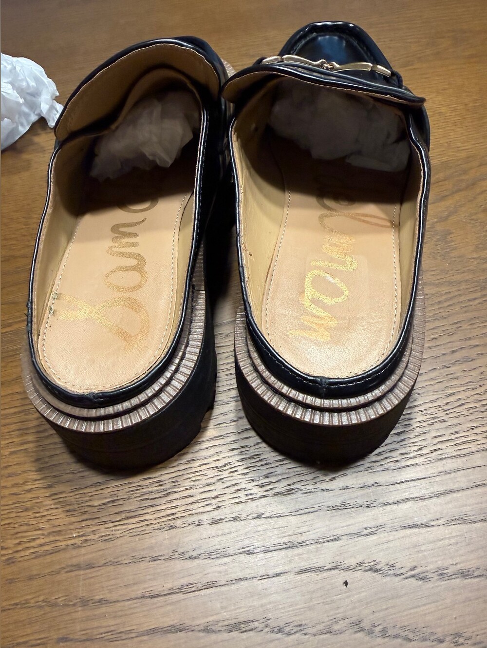 Sam Edelman Black Patent Leather Loafer Size 7.5 - Picture 7 of 12